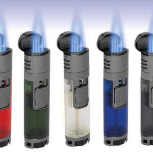 Palio Lighters - Veneto, Vertical Quad Jet lighter with Cigar-Stand cap