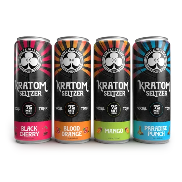 Club 13 Kratom Seltzer drinks -